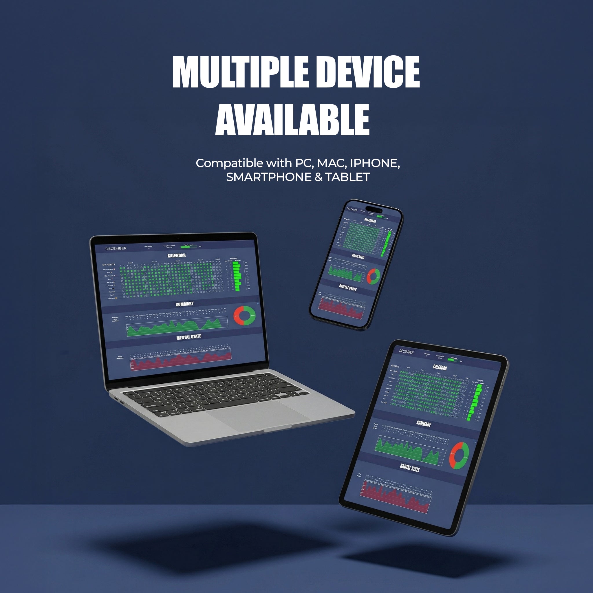 Habit Tracker For Excel and Google Sheets